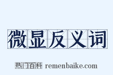 微显反义词是什么意思的图片